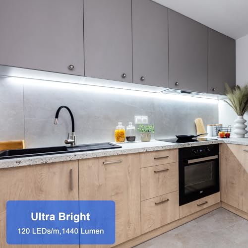 Under Cabinet LED Strip Lighting - 36in Plug-in, 6000K Cool White