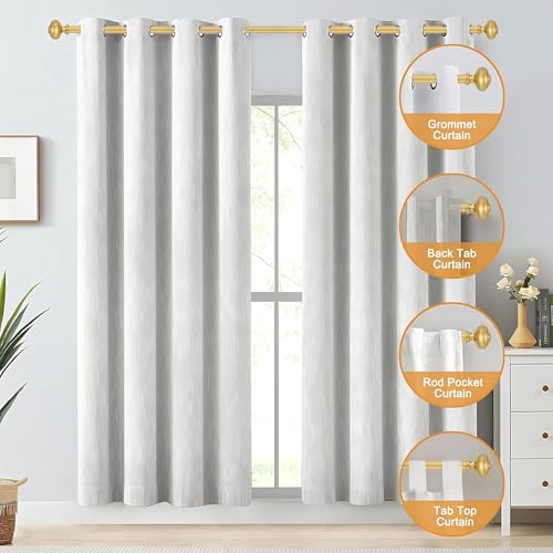 Gold Heavy Duty 1-Inch Adjustable Curtain Rod, 32-60 Inch