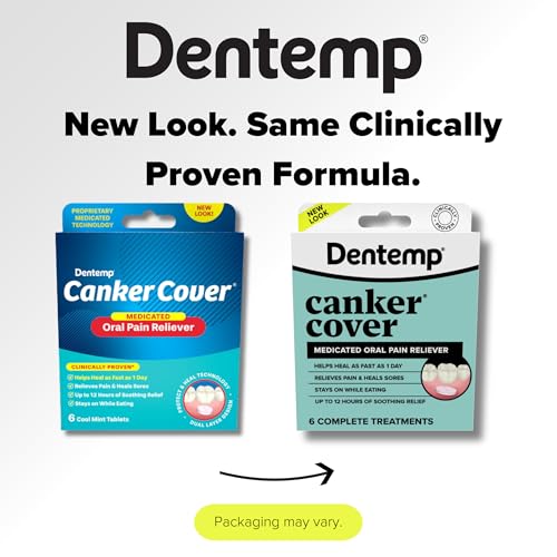 Dentemp Canker Cover Pain Relief Tablets - 6 Count for Mouth Sores