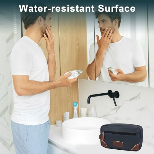 Wohlbege Men's Large Travel Toiletry Bag - Waterproof Bathroom Organizer