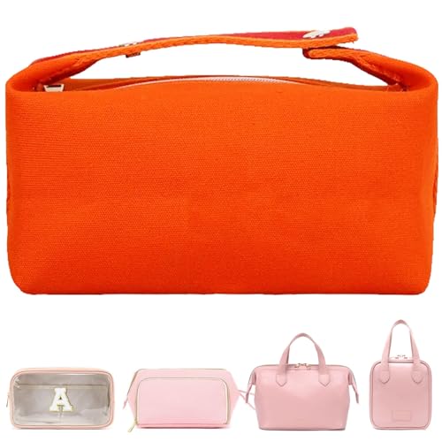 Fammart Waterproof Canvas Travel Makeup Bag with Pockets