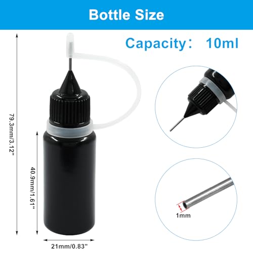 Piutouyar 10ml Precision Tip Applicator Bottles - 10 Pcs