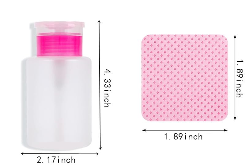 600 PCS Lint Free Nail Wipes & Pump Dispenser for Nail Care