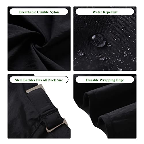 COGANA Extra Large 64x56 Inch Water-Resistant Nylon Barber Cape with Adjustable Hooks, Black - 1 Pack