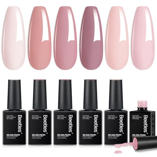 Beetles Cozy Palette Gel Polish Set - 6 Soft Nude Pink Shades