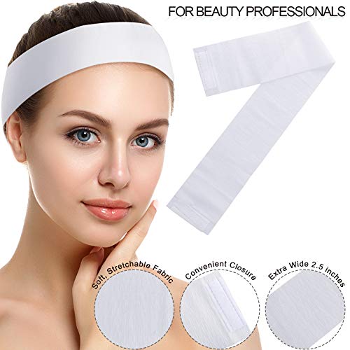 Disposable Spa Headbands - Pack of 50, Non-Woven Hair & Face Coverings, Adjustable & Hygienic