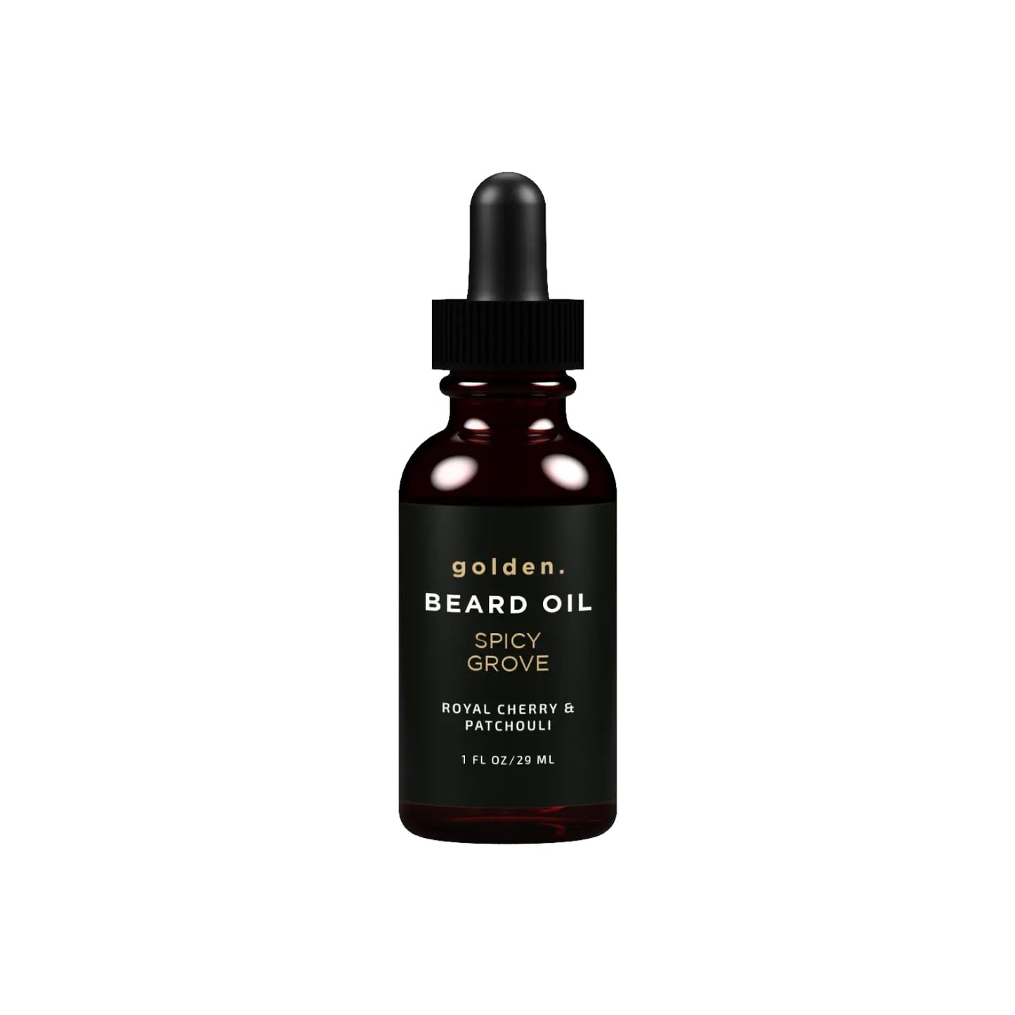 Golden Grooming Beard Oil for Men - Natural Beard Conditioner with Sweet Almond, Golden Jojoba & Argan Oil - Hydrating Beard Softener with Vitamin E - Spicy Grove, 1oz