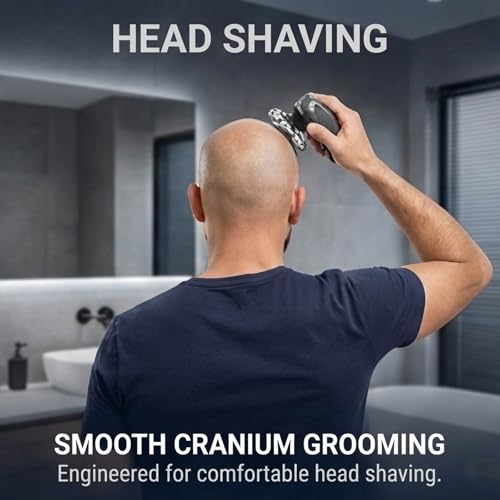 1Pcs Silver Cyruzi & SHPAVVER Replacement Shaver Head - 7D Floating, Waterproof