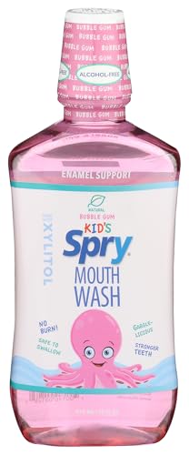 Spry Kids Mouthwash with Xylitol - Bubble Gum Flavor, 16 oz