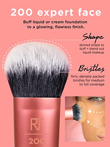 Real Techniques Foundation Makeup Brush Set - Pack of 4 for Flawless Application