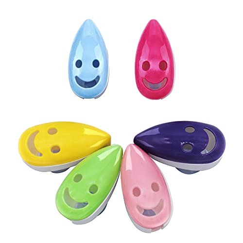 Portable Toothbrush Holder Cover - 6 Pack with Suction Cups