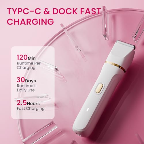 Women’s 5-in-1 Wet/Dry Bikini Trimmer - USB Rechargeable Hair Removal Shaver
