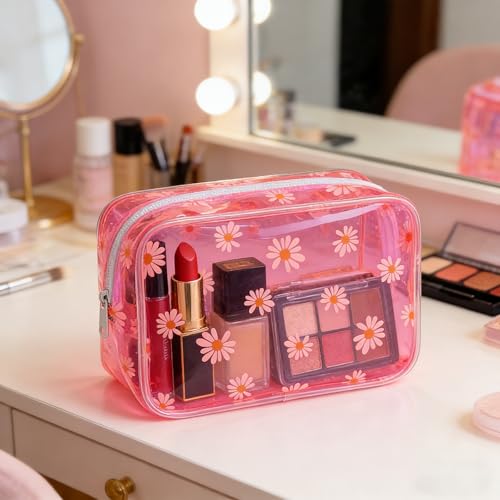 TotePrint TSA Approved Clear Toiletry Bag, Small PVC Travel Cosmetic Pouch