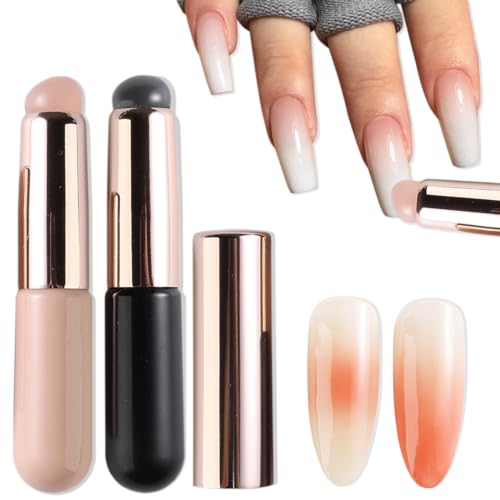 Ombre Nail Art Silicone Brush Set - 2 Reusable Gradient Tools