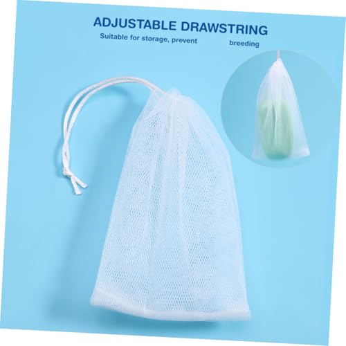 FRCOLOR Exfoliating Mesh Soap Saver Pouch - 10 Pack Drawstring Bags