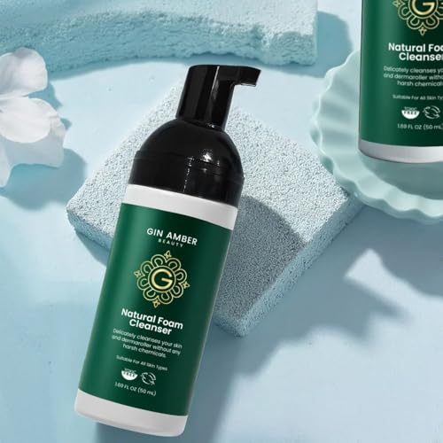 Gin Amber Beauty Mini Foaming Face Wash - Gentle Natural Facial Cleanser 50ml