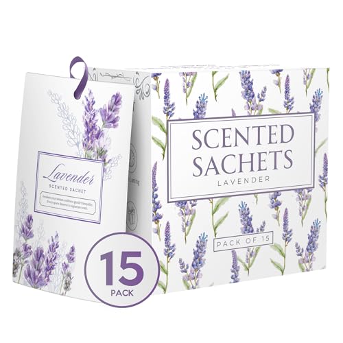 Lavender Scented Sachets - 15 Pack Drawer Fresheners