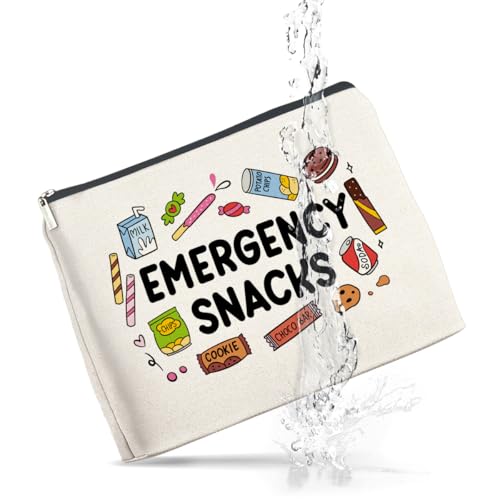 UPNEGE Emergency Snack Lover Makeup Bag - Waterproof Cosmetic Pouch for Women
