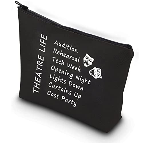 PXTIDY Theatre Life Makeup Bag - Black Drama Gifts Pouch