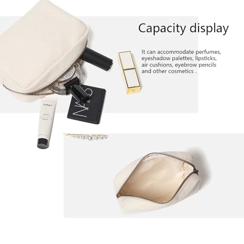 YONBEN Cotton Canvas Makeup Bag - Stylish and Durable Travel Organizer