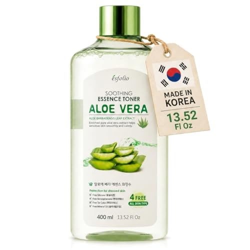esfolio Aloe Vera Soothing Essence Toner - Hydrating Facial Toner 13.52 Fl Oz