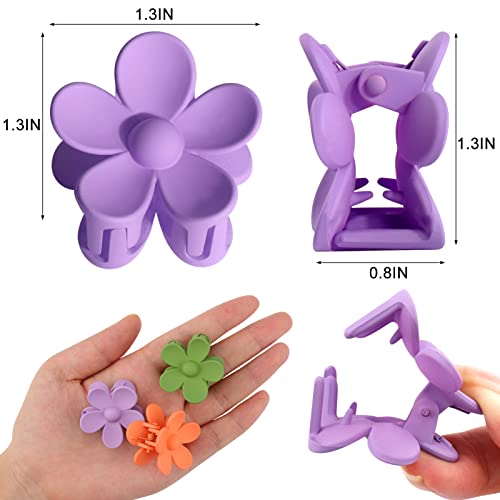 Palksky 10 PCS Small Flower Hair Claw Clips for Women & Girls
