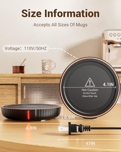 HouseGem Electric Candle Warmer & Coffee Mug Heater - Black