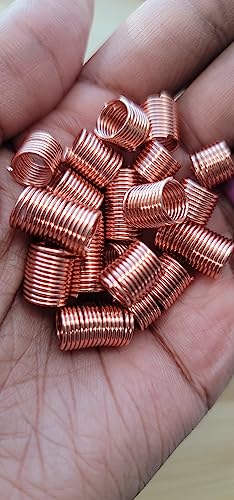 Copper Dreadlock Coils - Handmade Wire Wrapped Loc Jewelry Beads