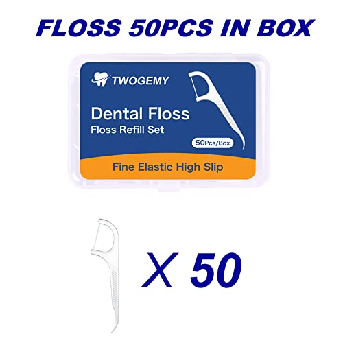 Twogemy Dental Floss Picks - 100 Count Interdental Cleaning Sticks