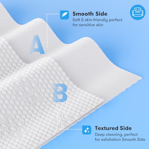 Beauntangly XL Biodegradable Face Towels - 50 Soft, Lint-Free Wipes