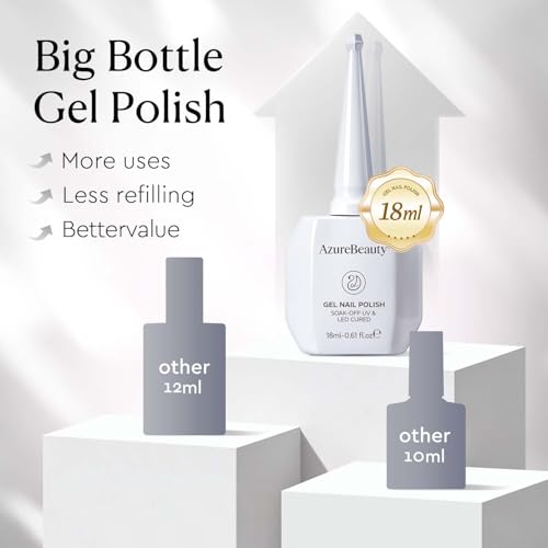 AZUREBEAUTY 18ML White Gel Nail Polish - High Gloss for French Tips