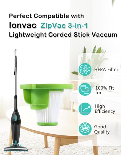 Replacement Filters for Ionvac ZipVac 3-in-1 Vacuum | 2 Pack