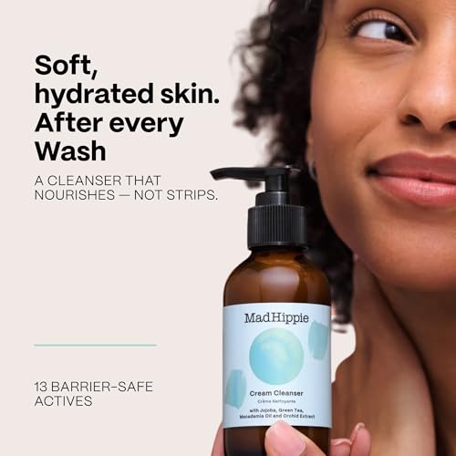 Mad Hippie Cream Cleanser – Citrus Gentle Face Wash with Hyaluronic Acid, 4oz