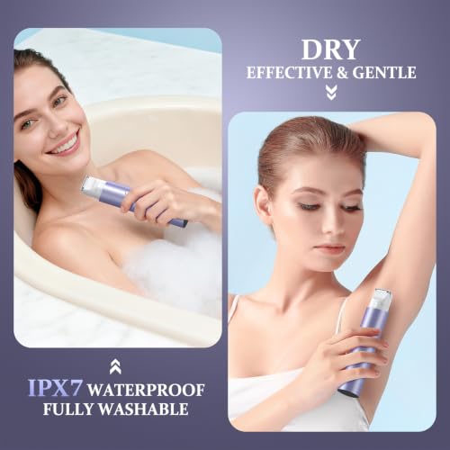 NIPOO Waterproof Bikini Trimmer for Women - Dual Head Electric Razor