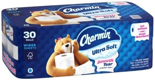 Charmin Ultra Soft Toilet Paper - 6 Mega Rolls | Equivalent to 24 Regular Rolls