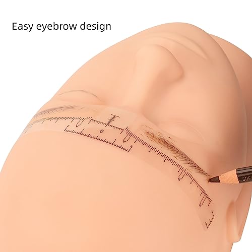 100pcs Disposable Eyebrow Ruler Stickers - Adhesive Microblading Guide