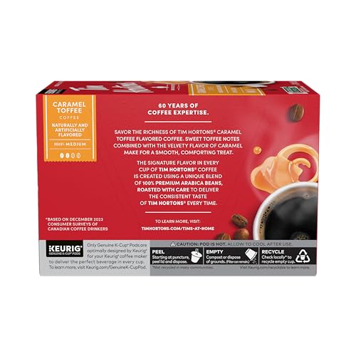 Tim Hortons Caramel Toffee Flavored Coffee Pods - 12ct