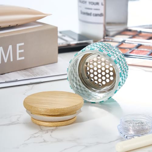 Bytimijoy Gold Nail Brush Washing Cup & Dappen Dish for Acrylic Nails, Glitter Storage