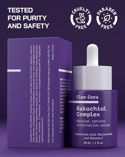 Cleo Cora Bakuchiol Retinol Serum 1 Fl Oz - Anti-Aging Face & Eye Care