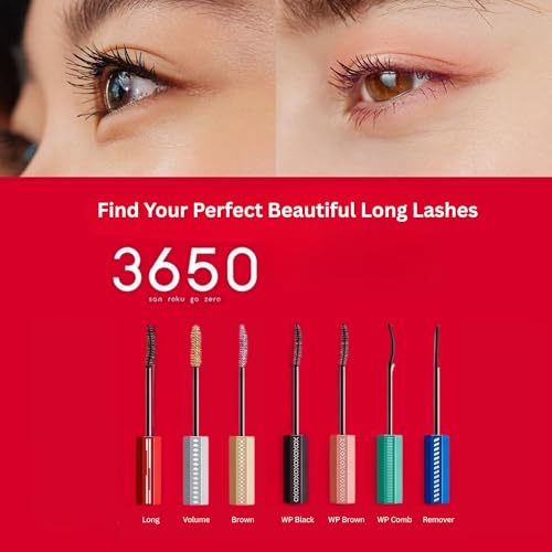 3650 Waterproof Mascara - Long-Lasting Black Volume & Length Comb Brush