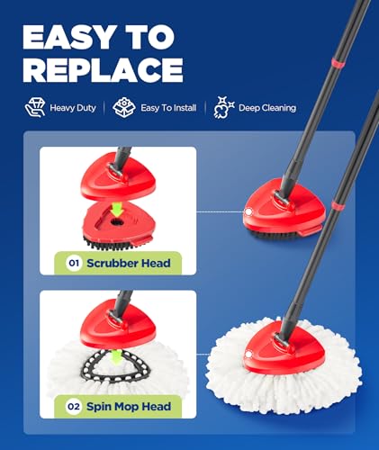 4-in-1 Mop Head Replacement Set for O-Cedar EasyWring System