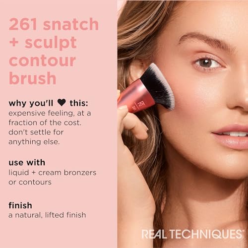 Real Techniques Snatch + Sculpt Contour Brush - Precision Makeup Tool