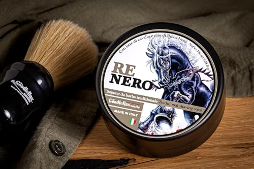 Goodfellas' Smile Nero Shaving Soap - Italian Craftsmanship & Nourishing Formula