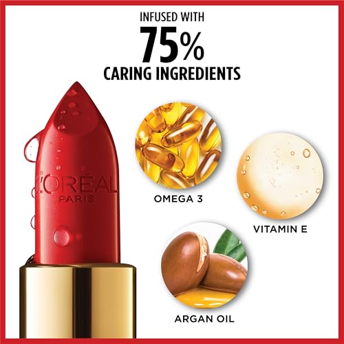 L'Oreal Paris Colour Riche Creamy Satin Lipstick Ballerina Shoes 0.13oz - Hydrating Lip Color with Argan Oil & Vitamin E