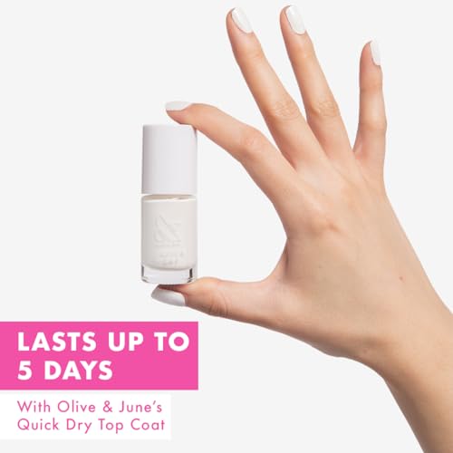 Olive & June Swan Quick Dry Nail Polish 0.45 Fl Oz - Fast-Drying, High Shine