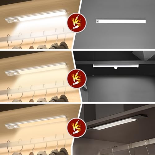 10-Inch Rechargeable Under Cabinet Lighting with Motion Sensor - 2 Pack