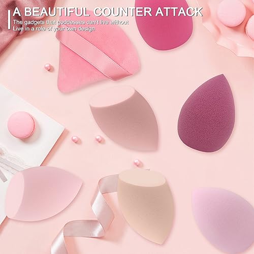 Professional Makeup Sponge Set - 12 Soft Blending Applicators