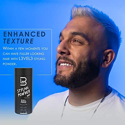 L3 Level 3 Hair Texture Powder for Men - Matte Finish Volumizing Powder