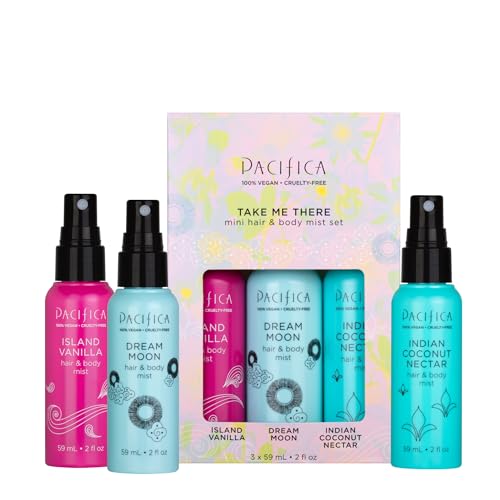 Pacifica Take Me There Hair & Body Mist Set - Travel Size (3 Pack)