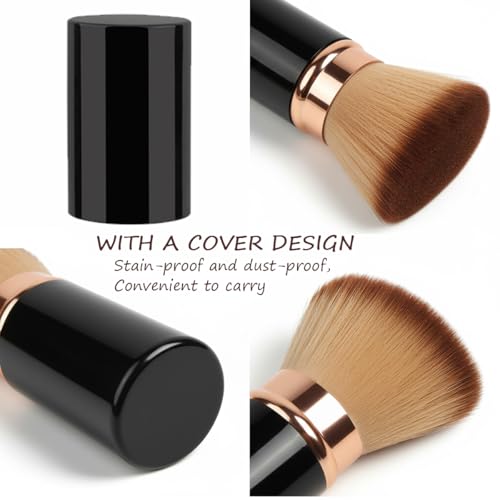 Retractable Kabuki Makeup Brush - Travel-Friendly Foundation Brush